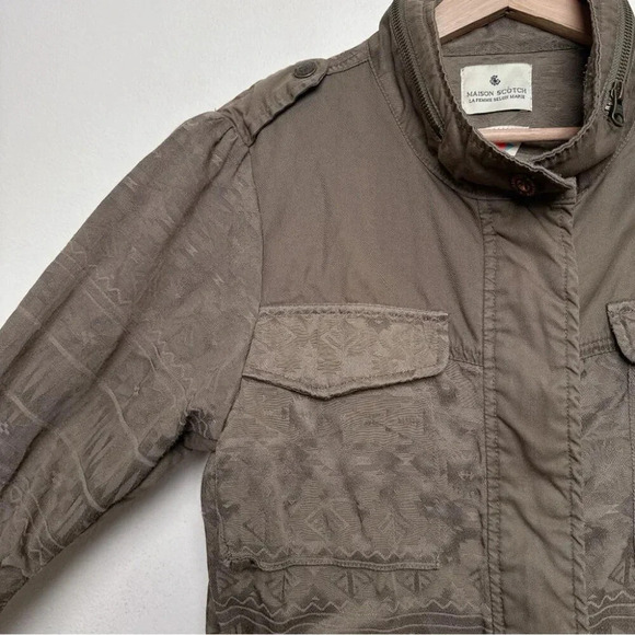Maison Scotch Womens  M Brown Military Jacket Gorp Core - Picture 4 of 13